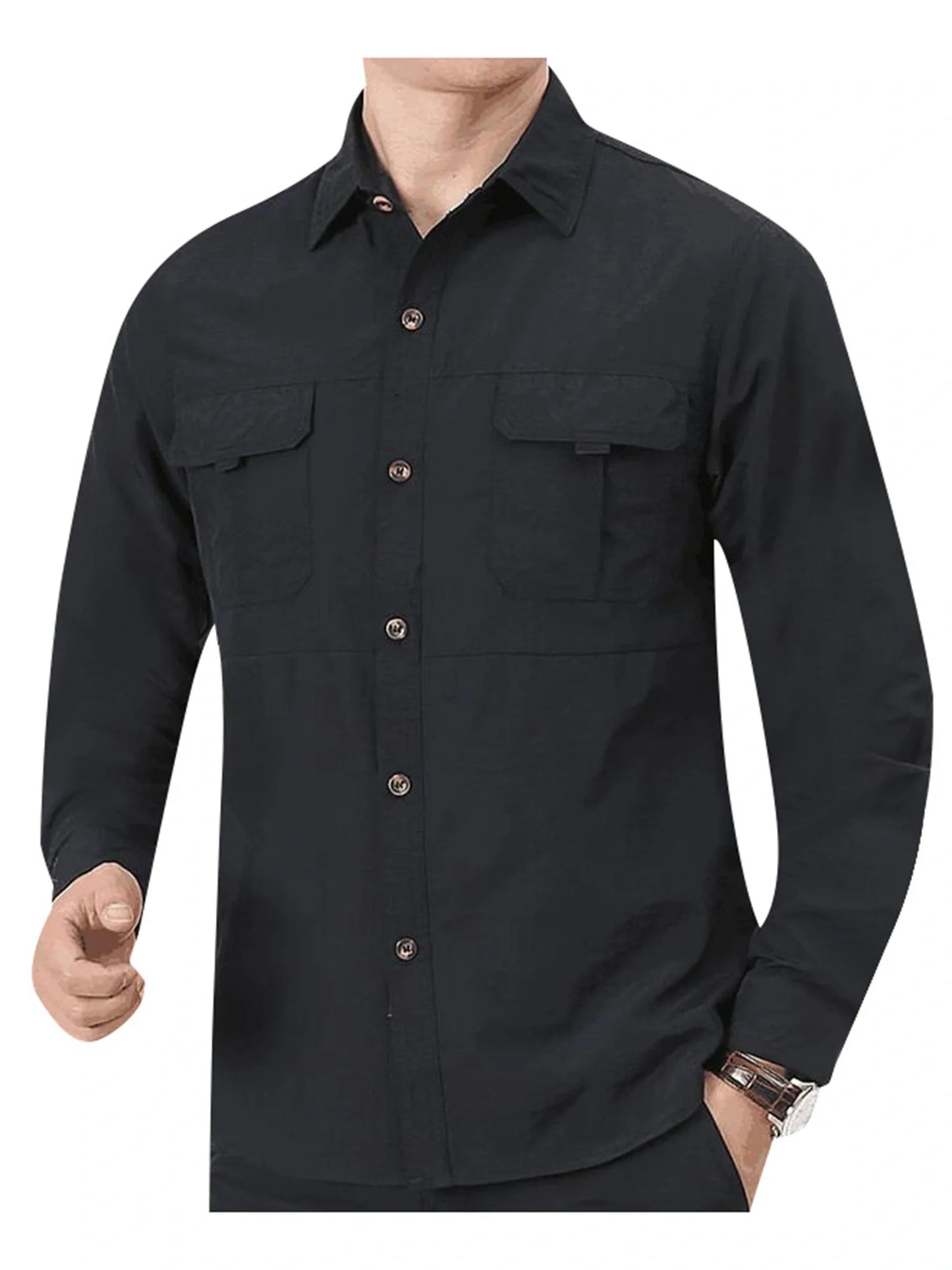 Men's Outdoor Military Style Long Sleeve Shirt