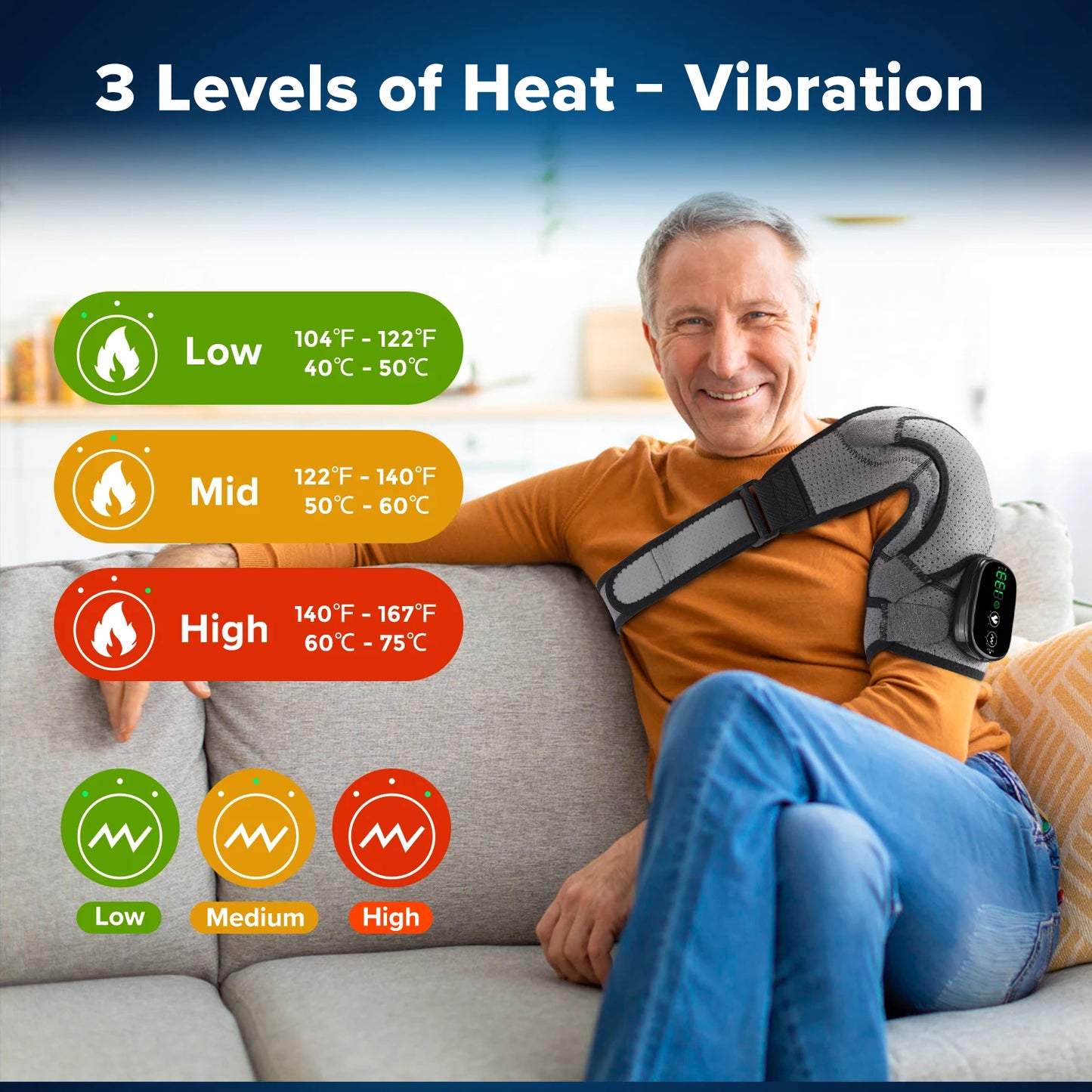 Electric Heating Pad and Shoulder Vibration Massager