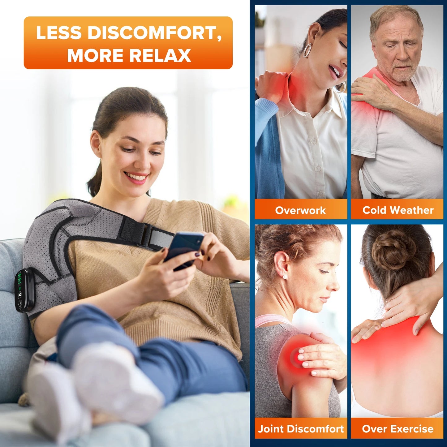 Electric Heating Pad and Shoulder Vibration Massager