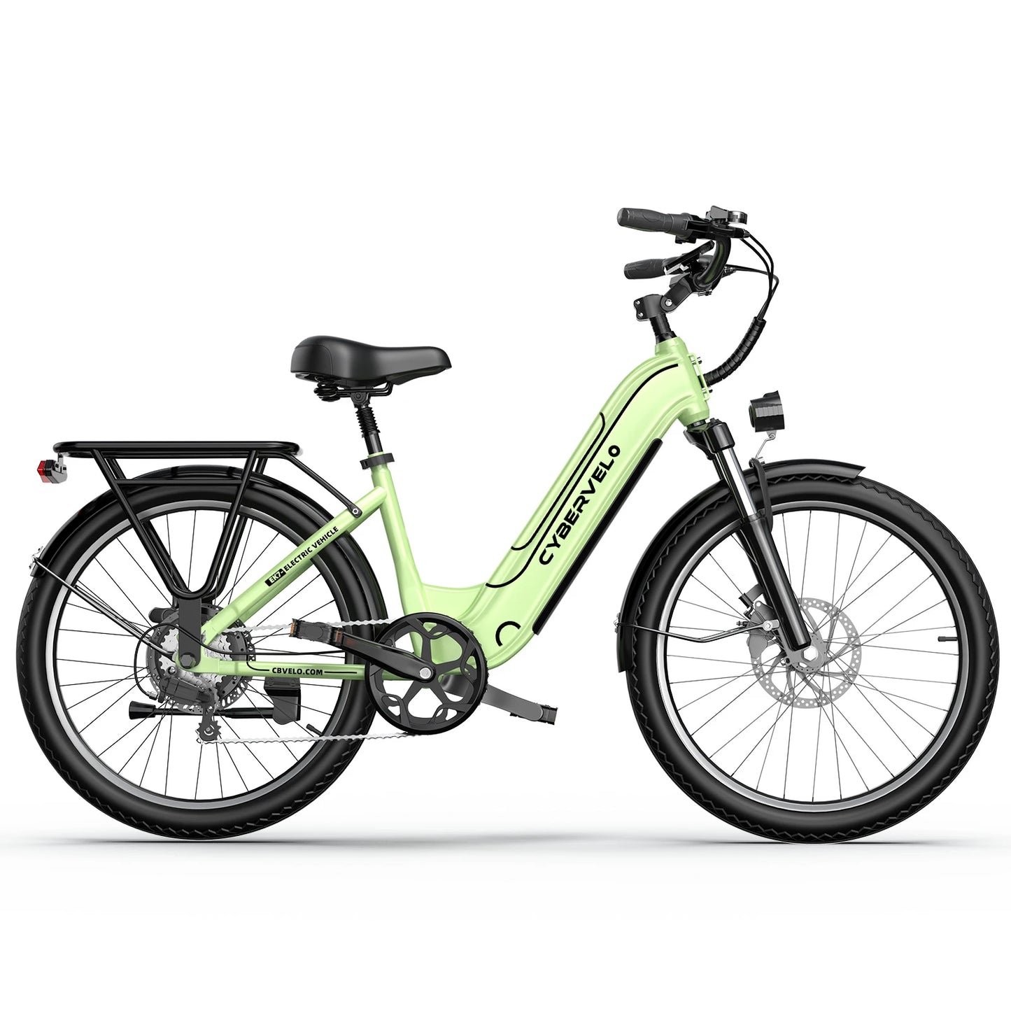 26" Electric E Bike with 7-Speeds, up to 80 Miles.