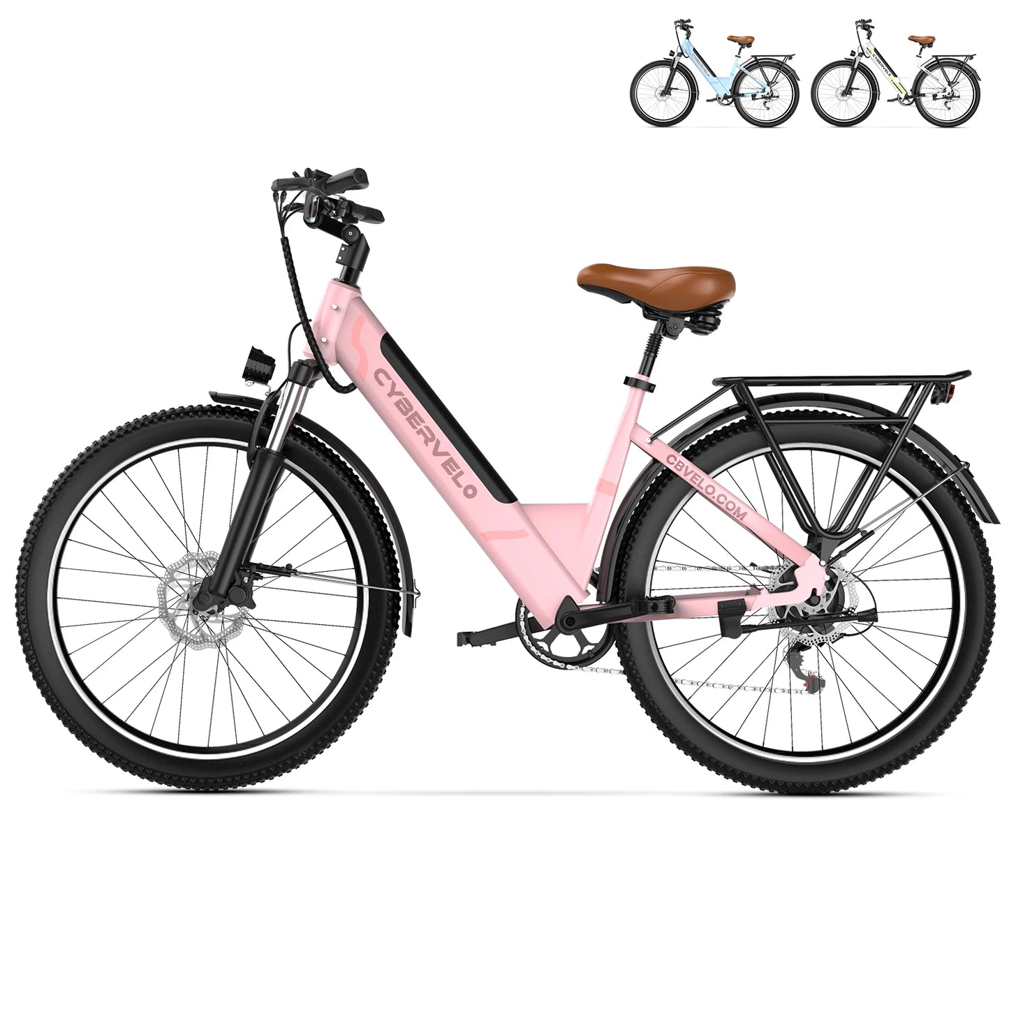 26" Electric E Bike with 7-Speeds, up to 80 Miles.
