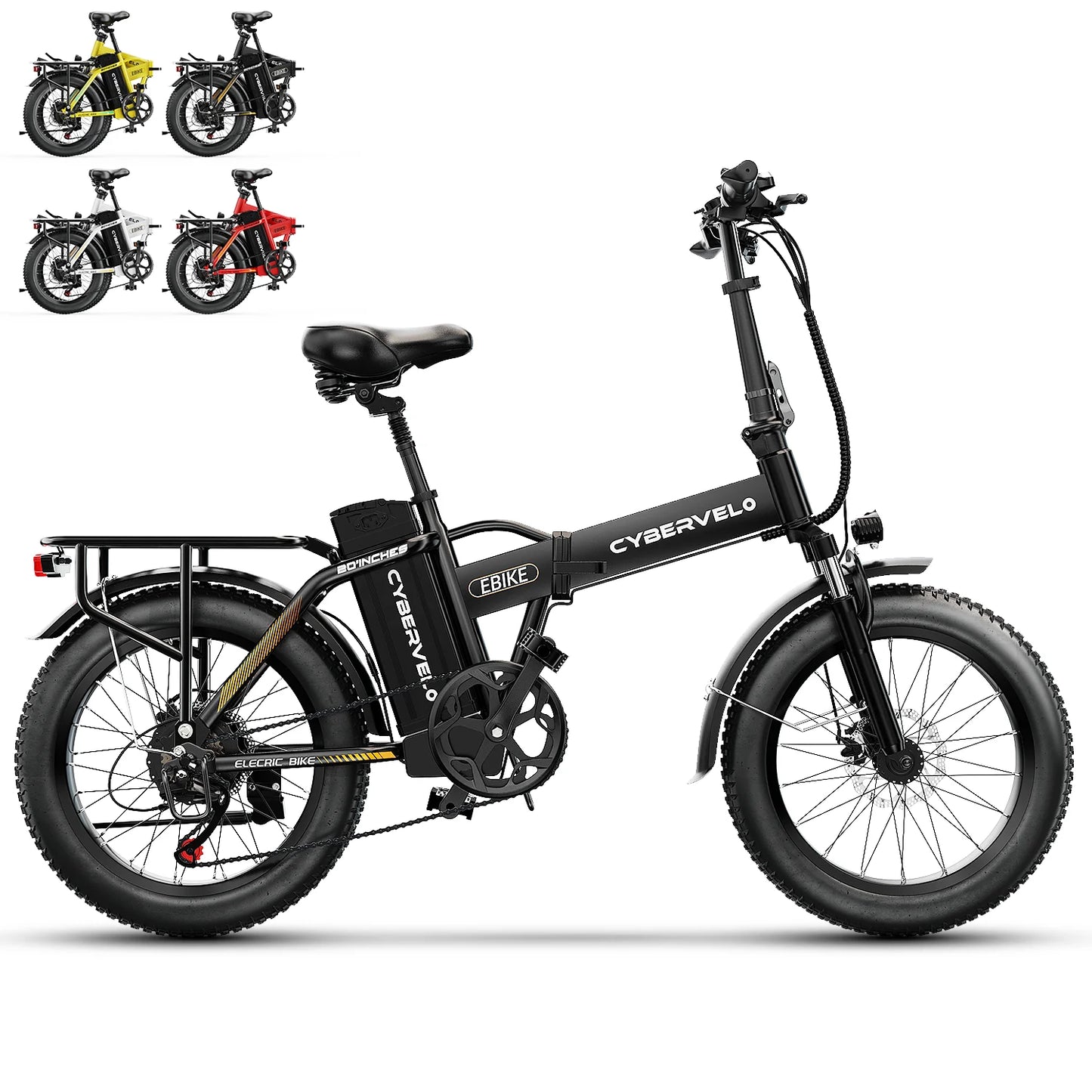 1000W Folding Electric Bike, 30+MPH, 80 Miles Max Range.