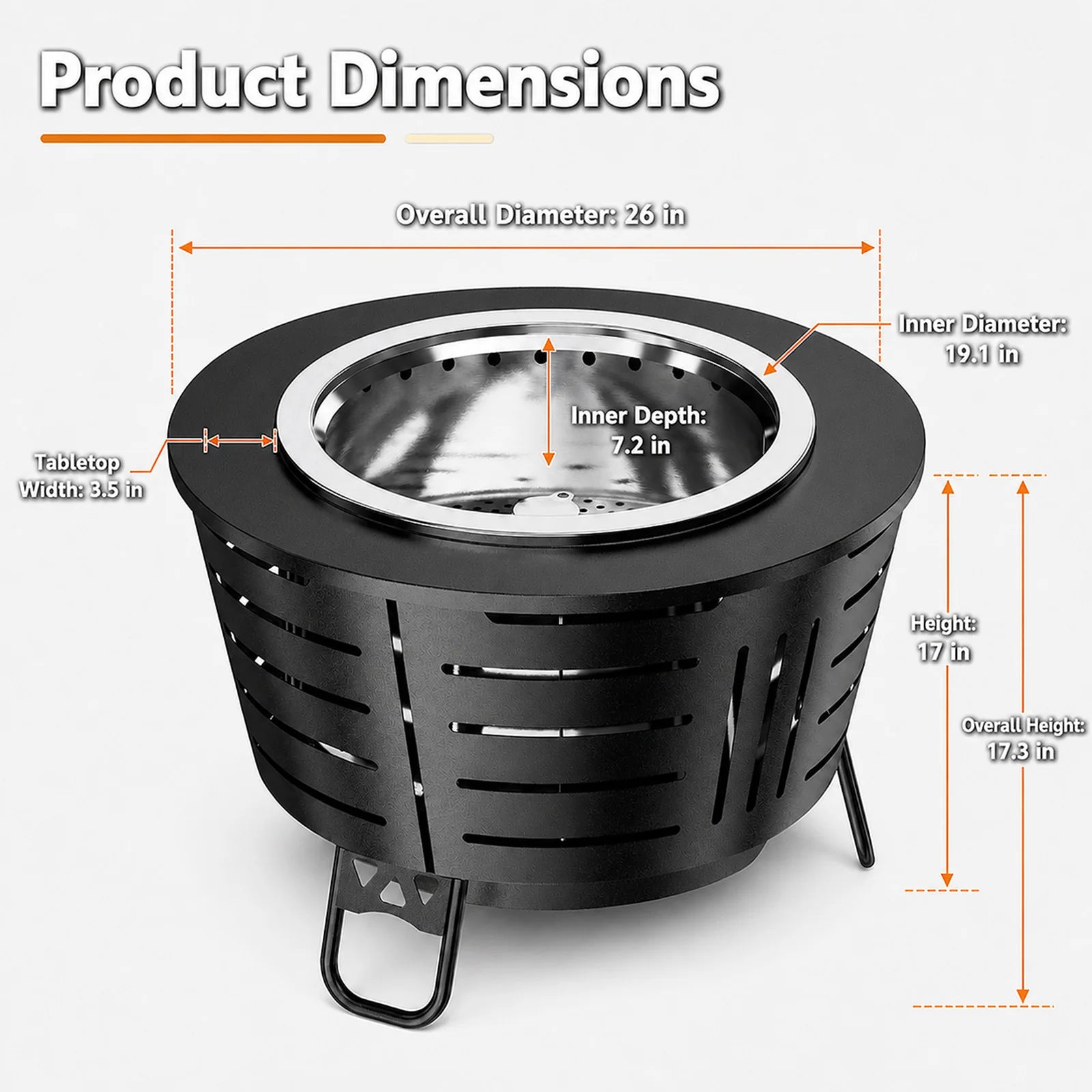 26 inch Smokeless Fire Pit.