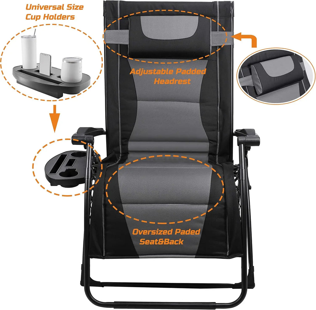 XXL Oversize Recliner Folding Chair.