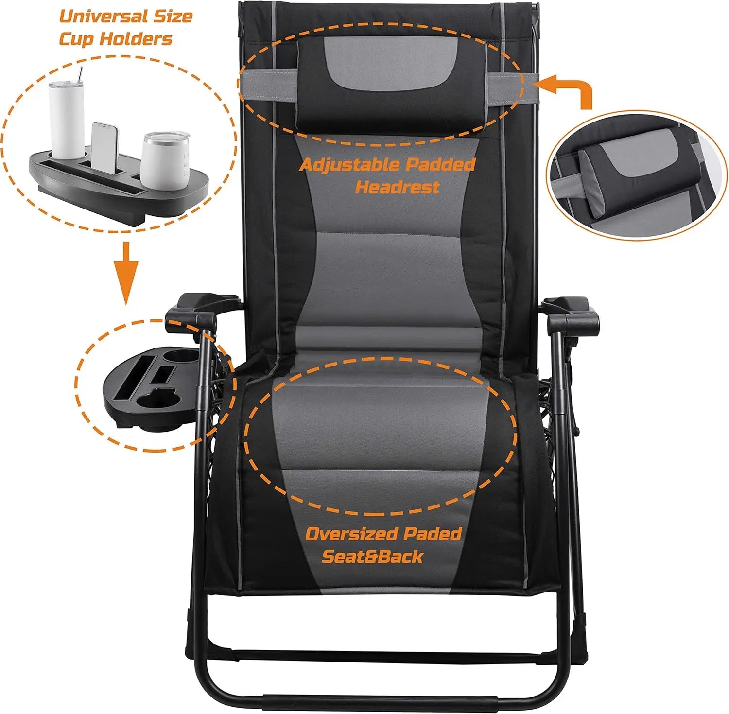 XXL Oversize Recliner Folding Chair.