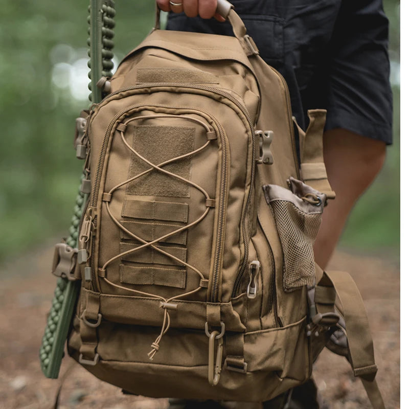 Large capacity LQARMY outdoor tactical backpack by Your Outdoors n' More with multiple compartments, ideal for hiking, camping, and travel.