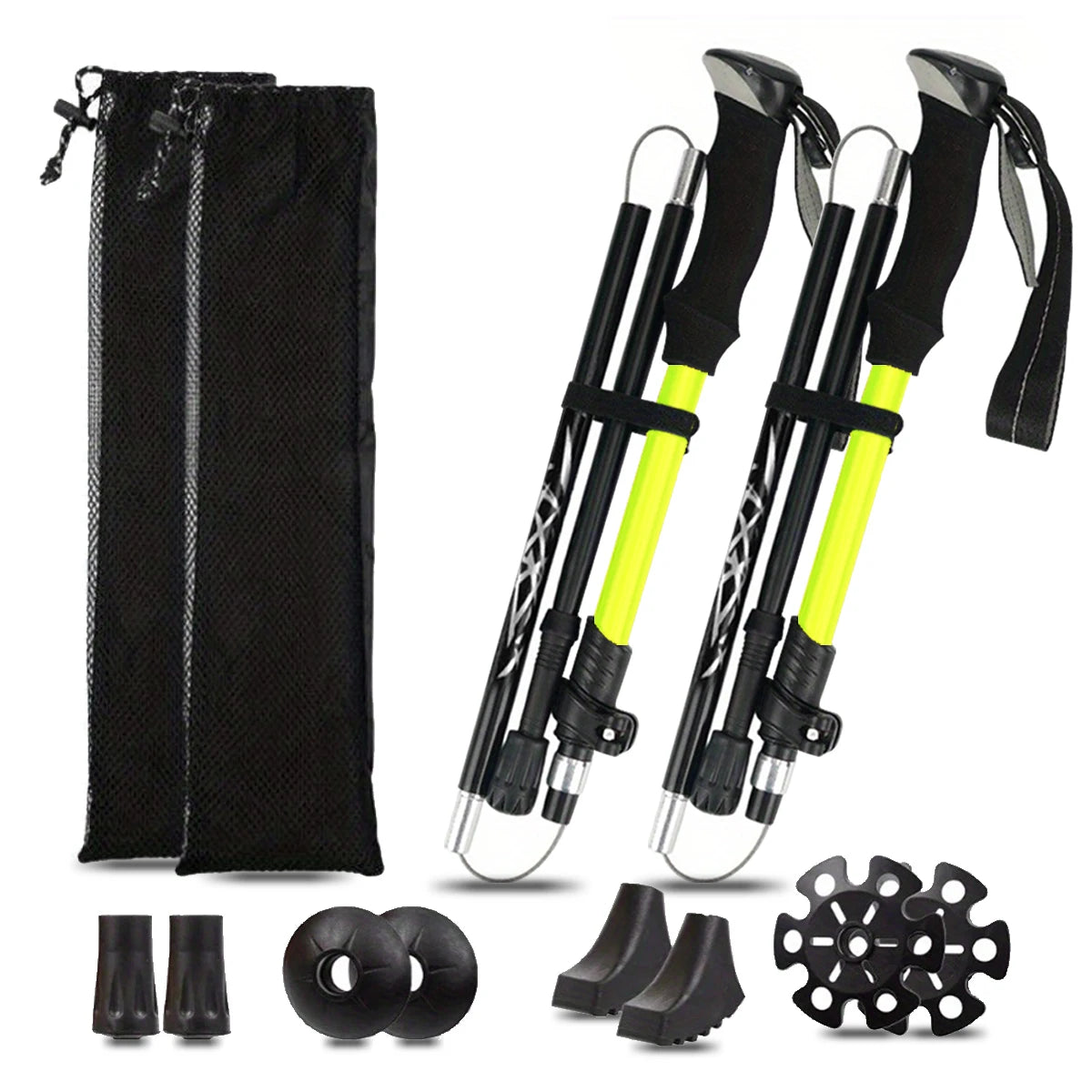 Ultralight Aluminum Alloy 5-Section Folding Trekking Pole.