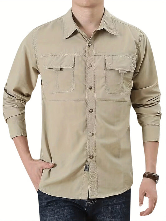 Men's Outdoor Military Style Long Sleeve Shirt