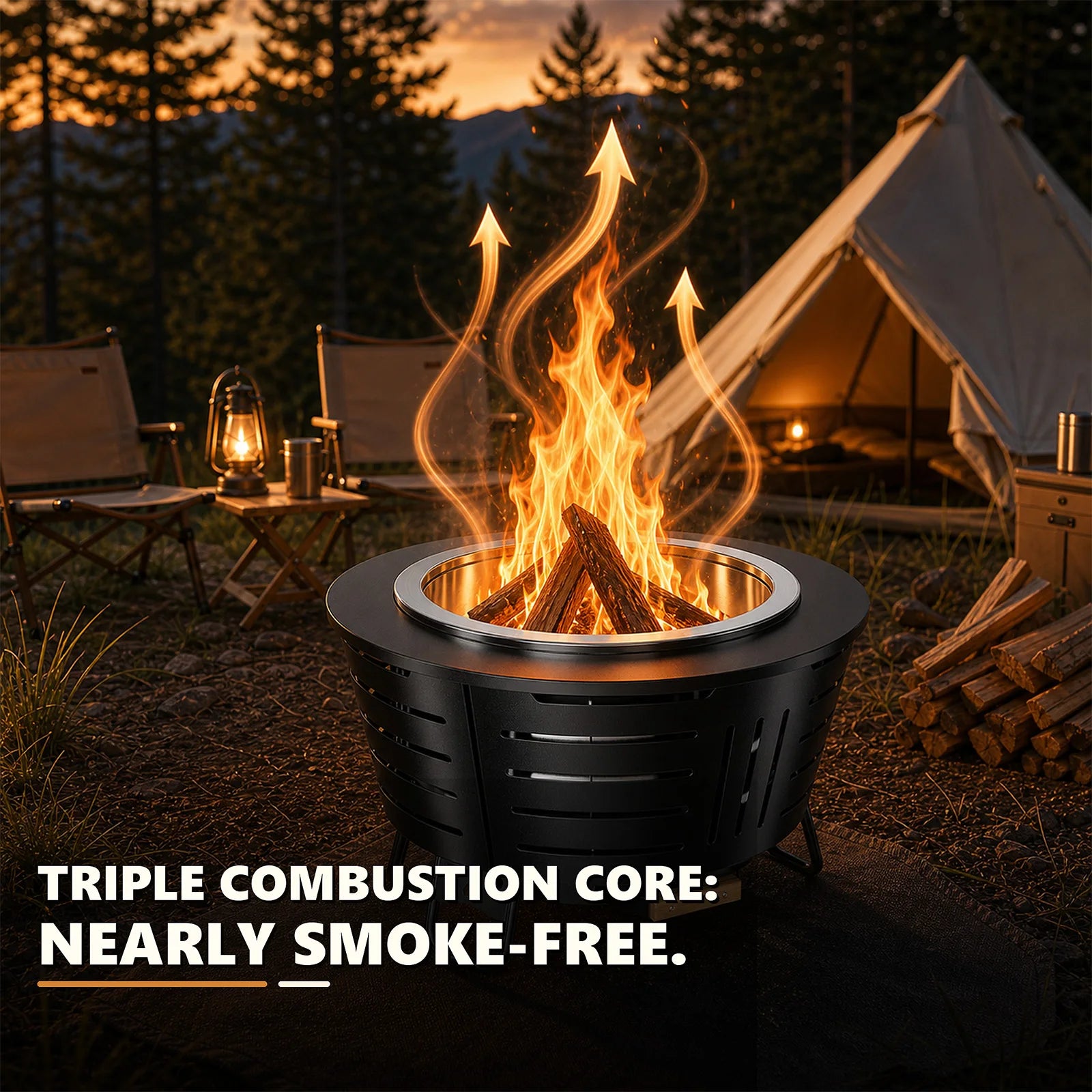 26 inch Smokeless Fire Pit.
