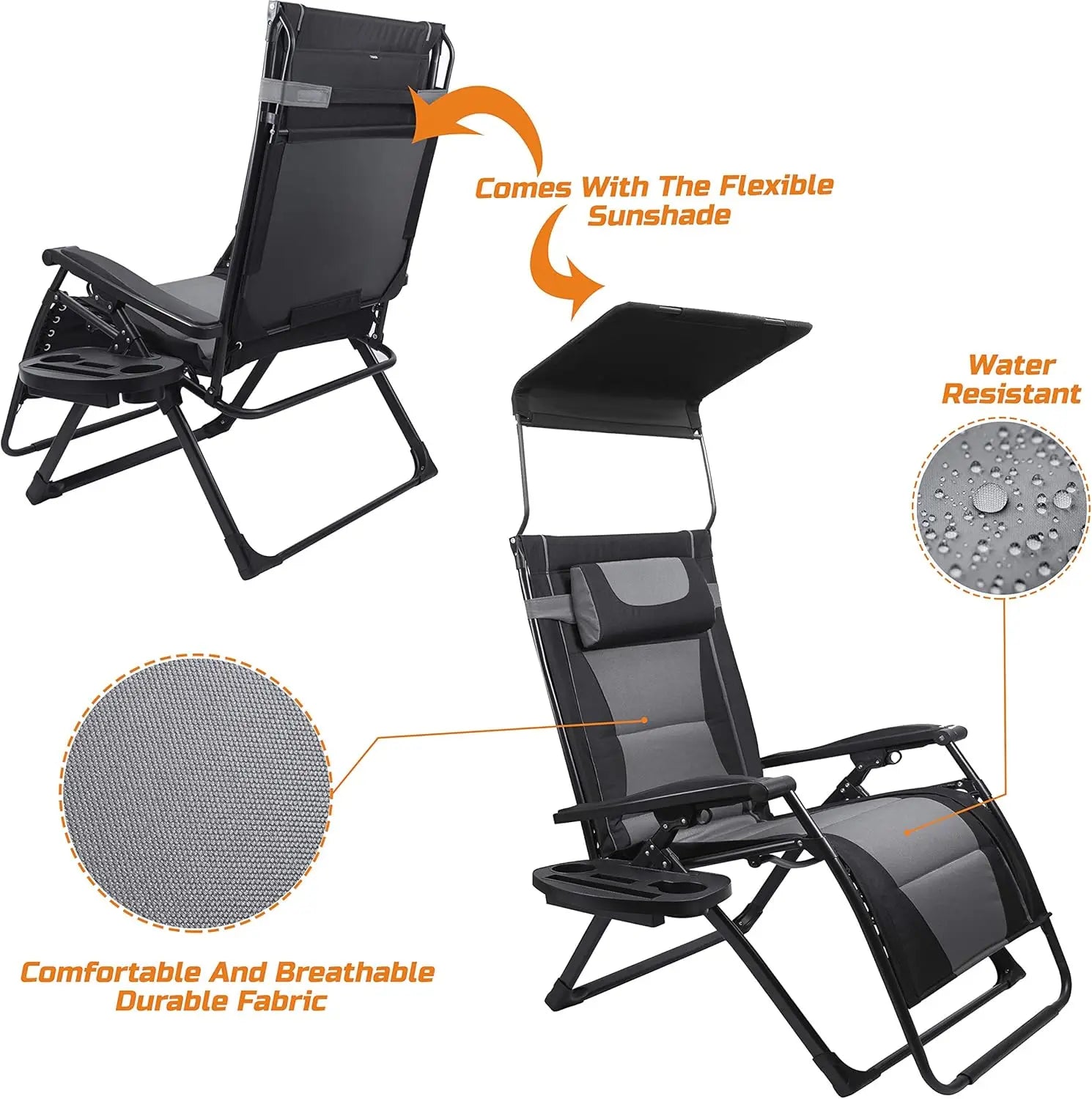 XXL Oversize Recliner Folding Chair.