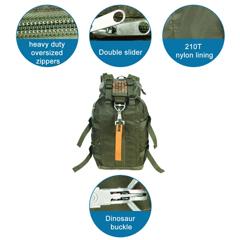 Travel hiking backpack by Your Outdoors n' More with multiple compartments, adjustable straps, and durable design for outdoor adventures.