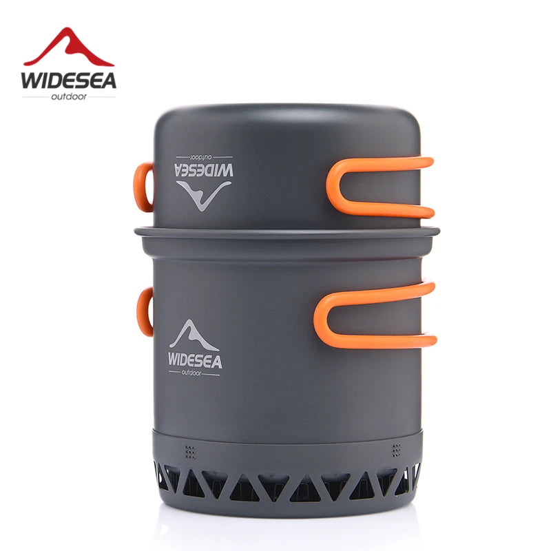 Camping cookware set by Your Outdoors n' More, includes 1.3L and 2.3L pots for outdoor cooking and camping adventures.