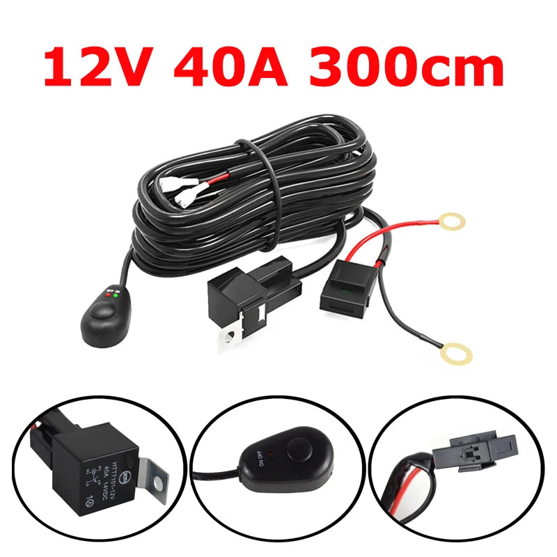 LED light bar in curved and straight designs, 22 to 52 inches, 675W or 540W, by Your Outdoors n' More, mounted on vehicle.