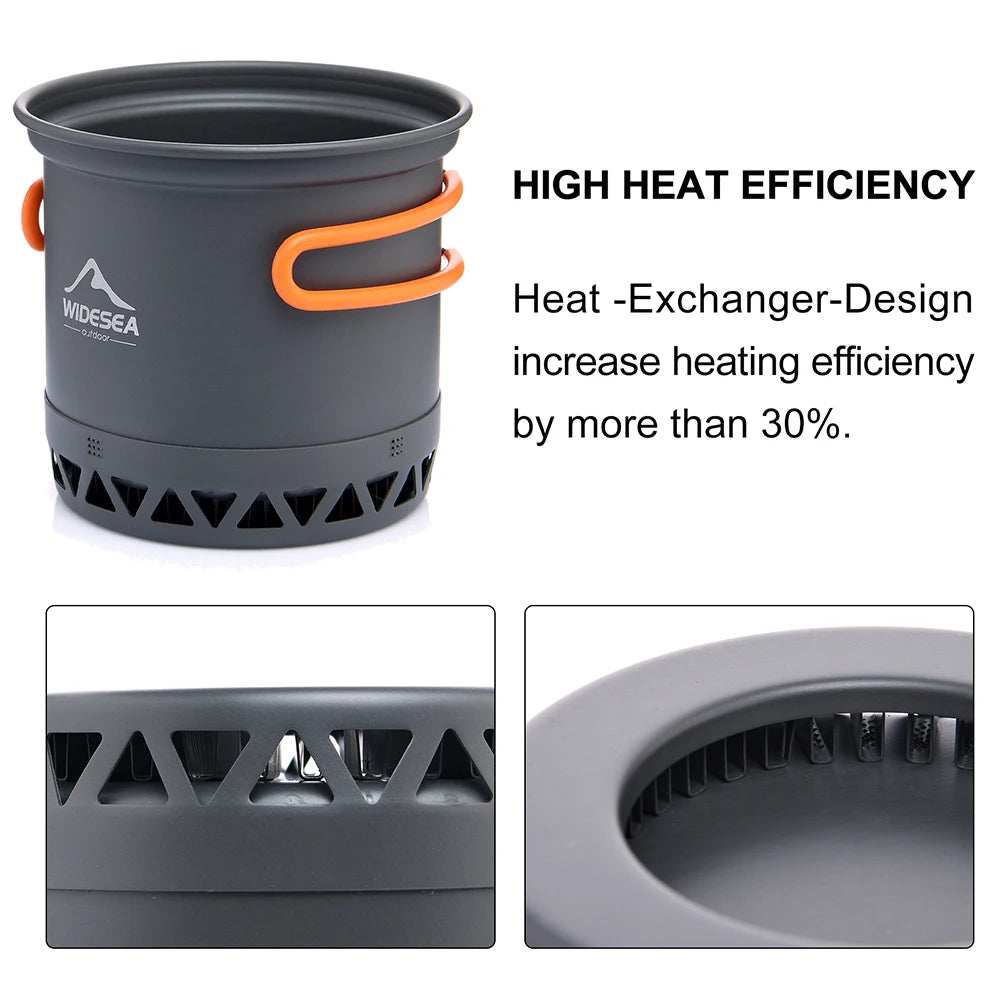 Outdoor camping cookware set with 1.3L and 2.3L pots from Your Outdoors n' More, suitable for outdoor cooking adventures.