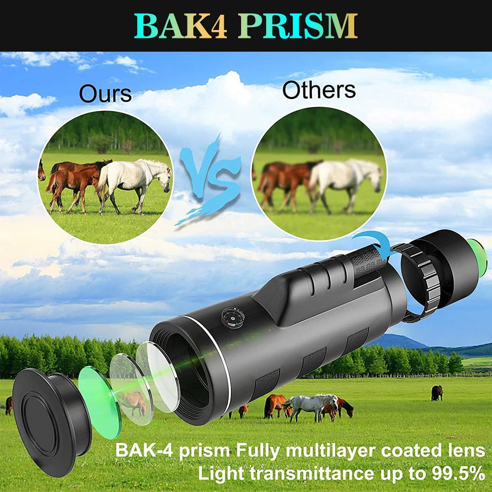 Monocular Telescope 80x100 High Power HD Monocular.