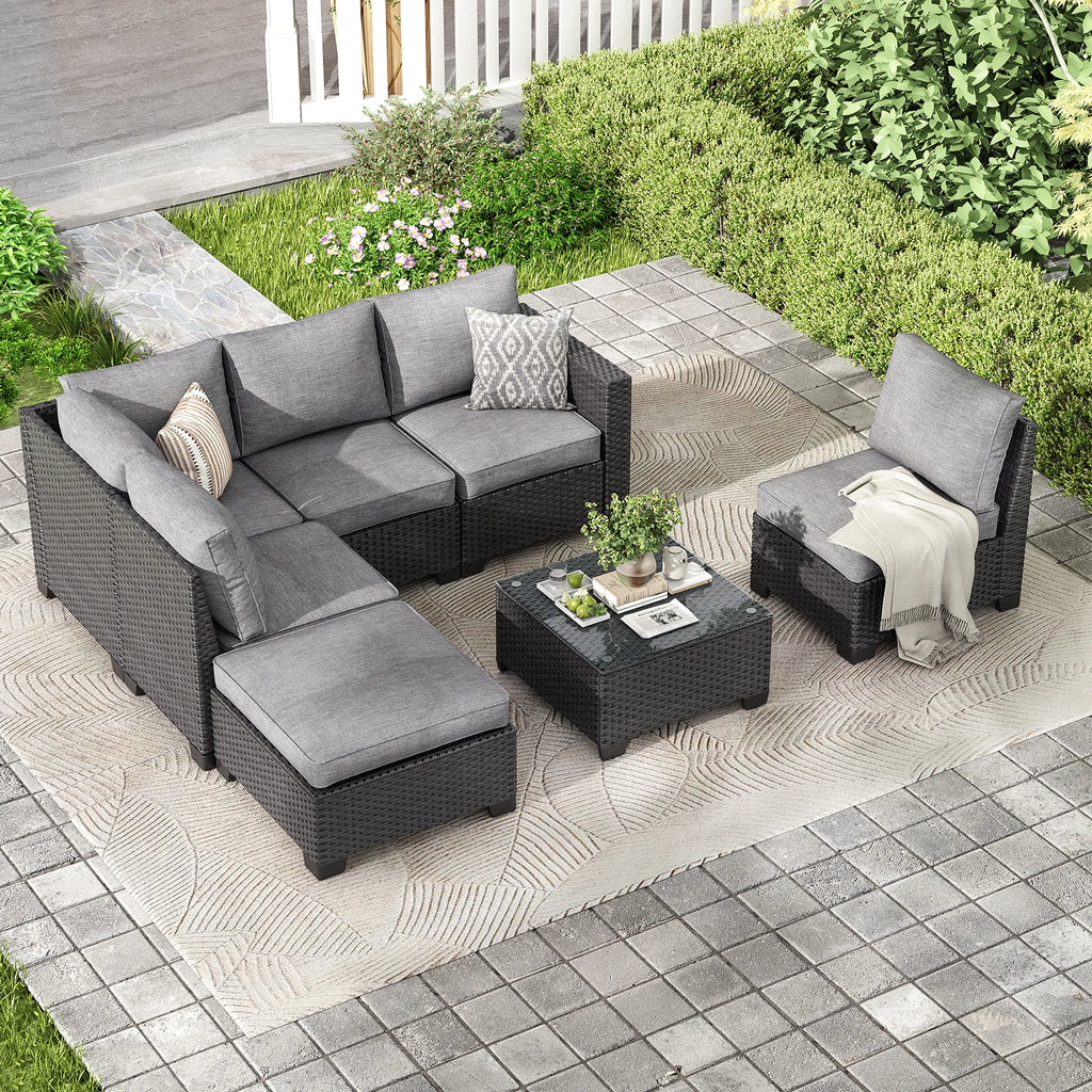 Patio Sectional Sofa Set.