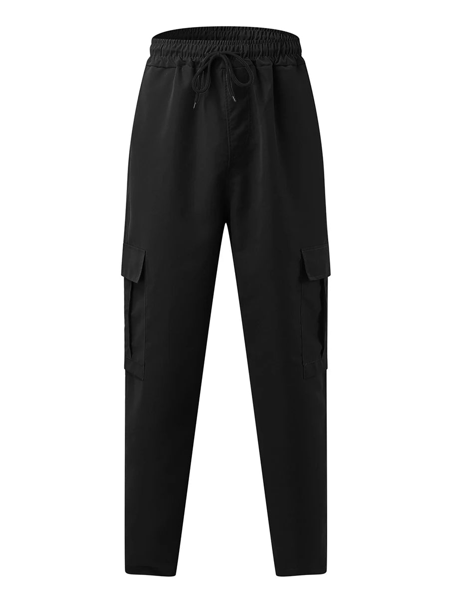 Men's loose cargo long pants by Your Outdoors n' More, featuring multiple functional pockets and a relaxed fit.