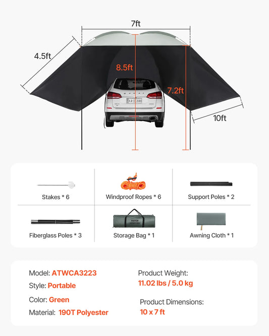 Retractable Car Side Awning