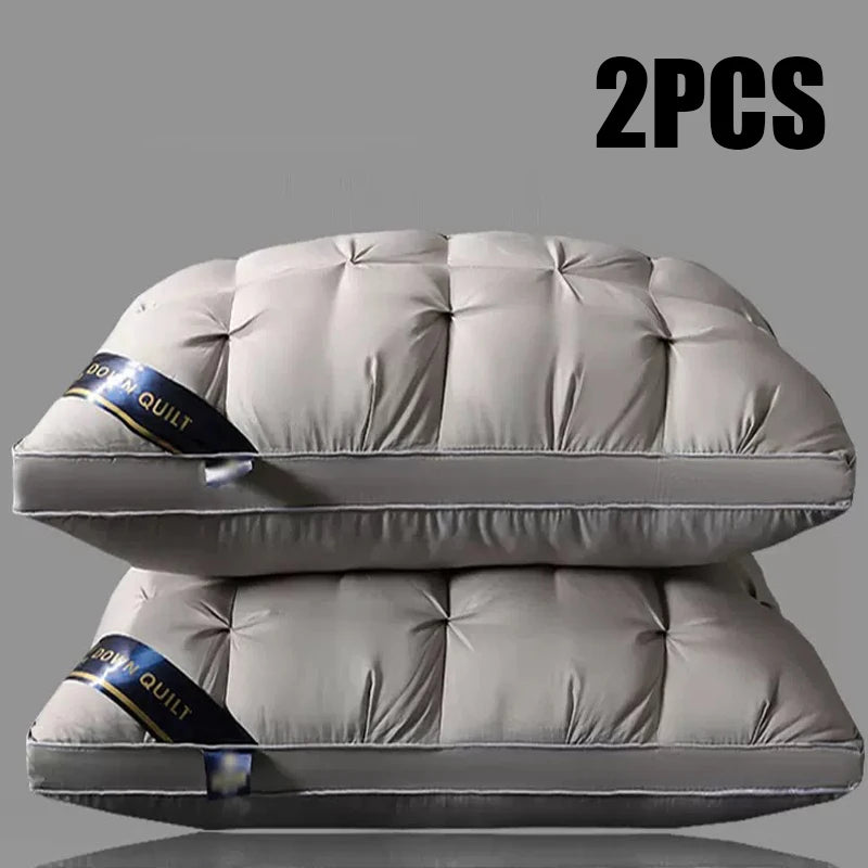 Two soft sleep pillows from your Outdoors n' More 2-piece sleep pillow set, featuring plush fabric and comfortable design