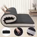 Japanese-style 4-inch extra thick memory foam floor mattress by Your Outdoors n' More, shown in a cozy room setting.
