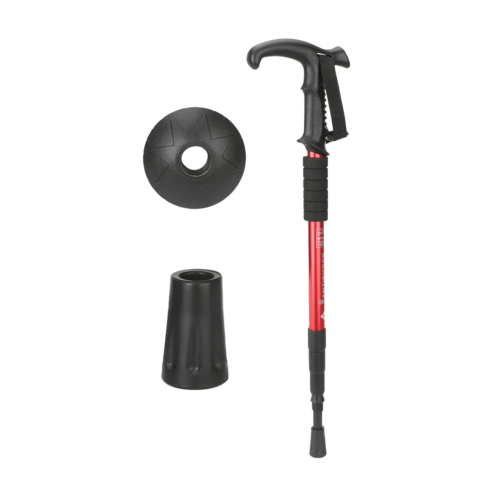 Telescopic hiking and walking stick from Your Outdoors n' More with adjustable height and ergonomic handle for outdoor trekking.