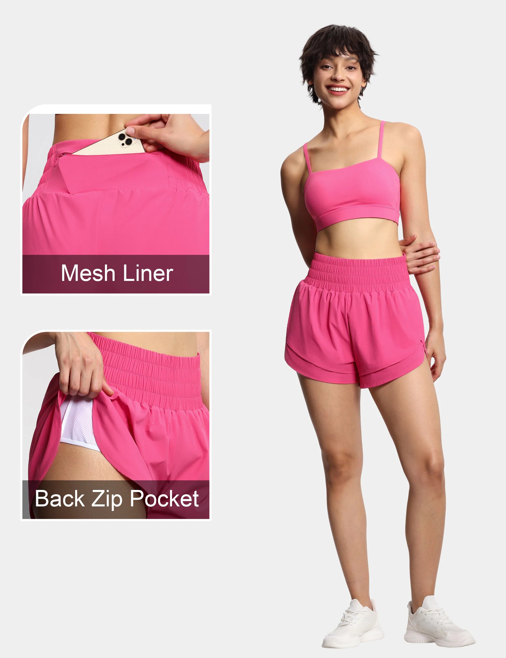 Women's High Waisted Workout Shorts.