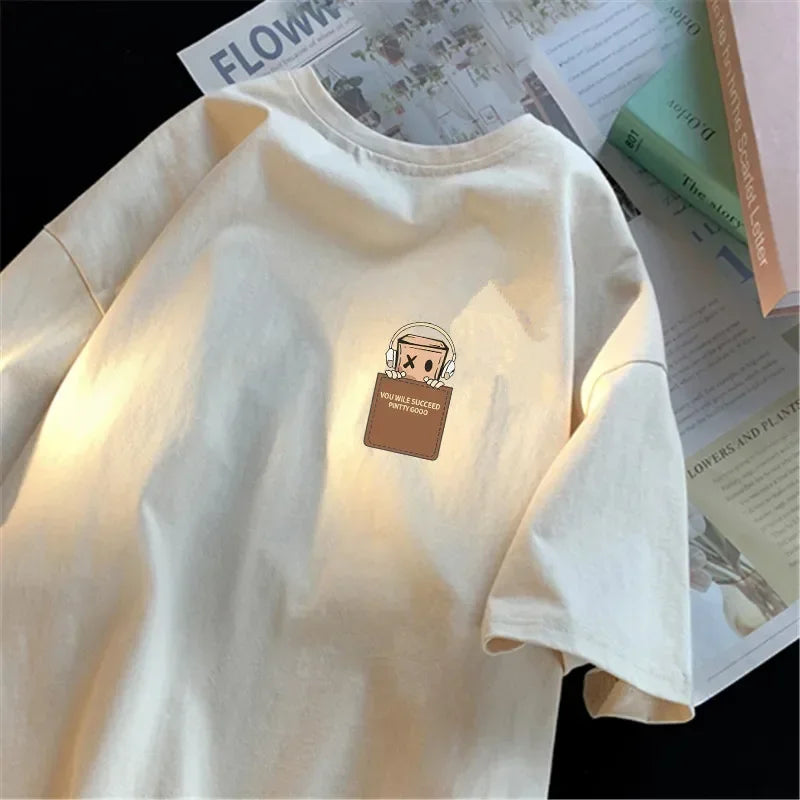 American Style Vintage Fashion Design Men's T Shirt.