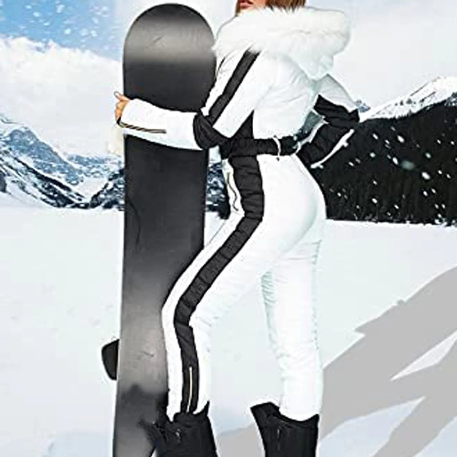Women's Winter Outdoor Sports Jacket Jumpsuit.