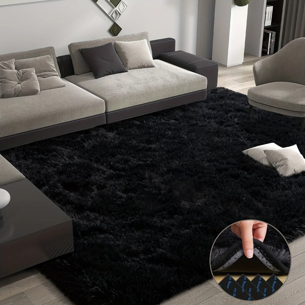 Large plush area rug.