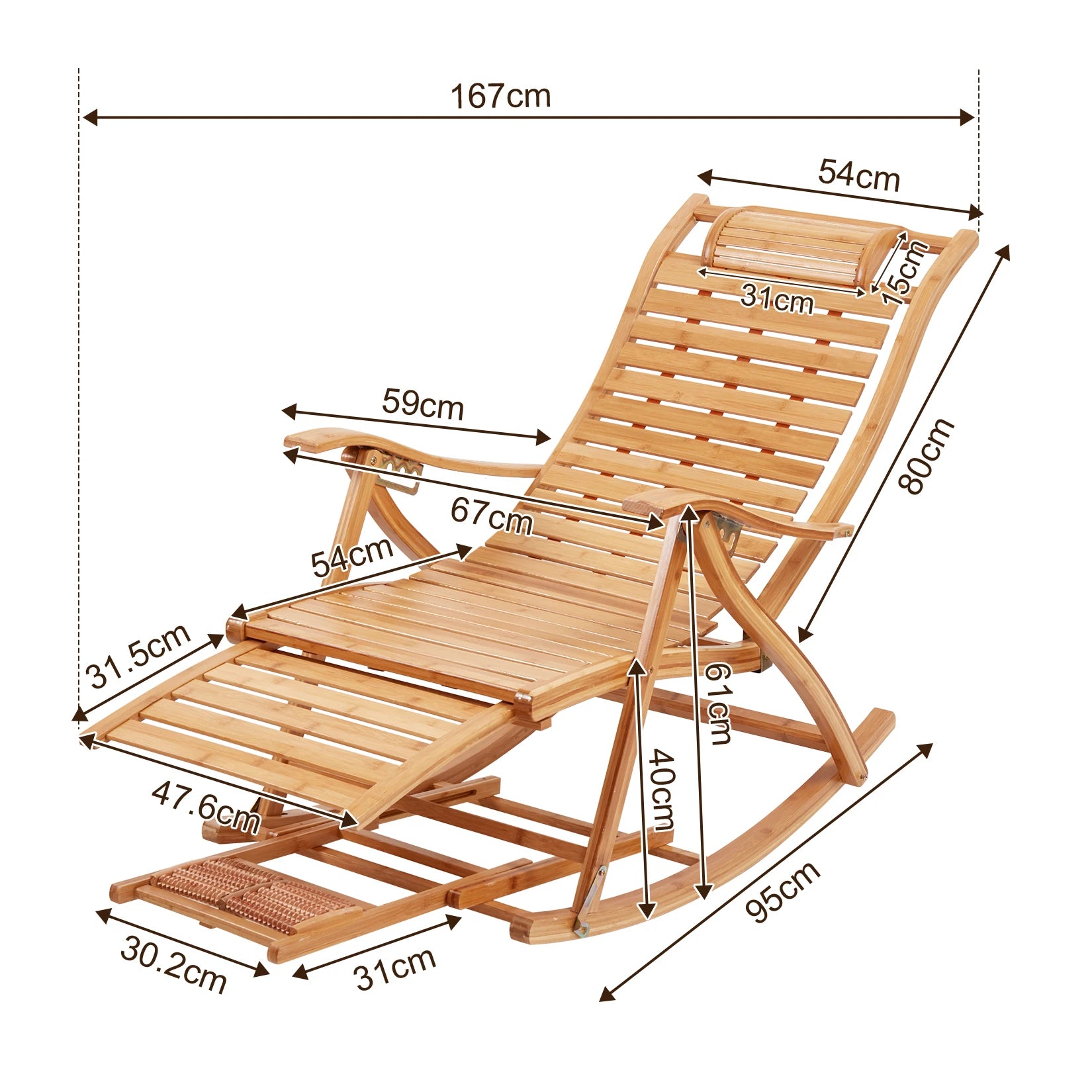 Heavy Duty Folding Rocking Chair.