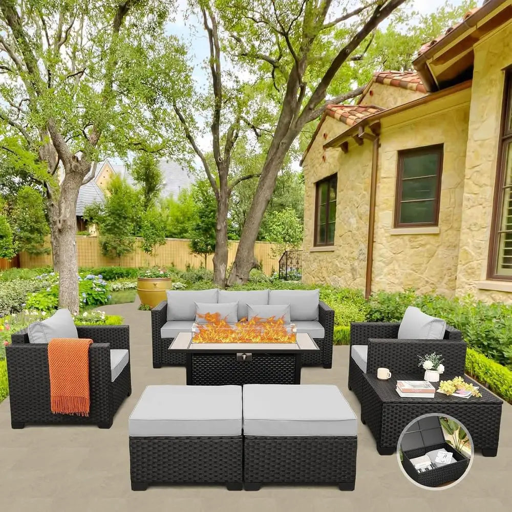 Outdoor Patio Furniture Set with 7 Pieces.