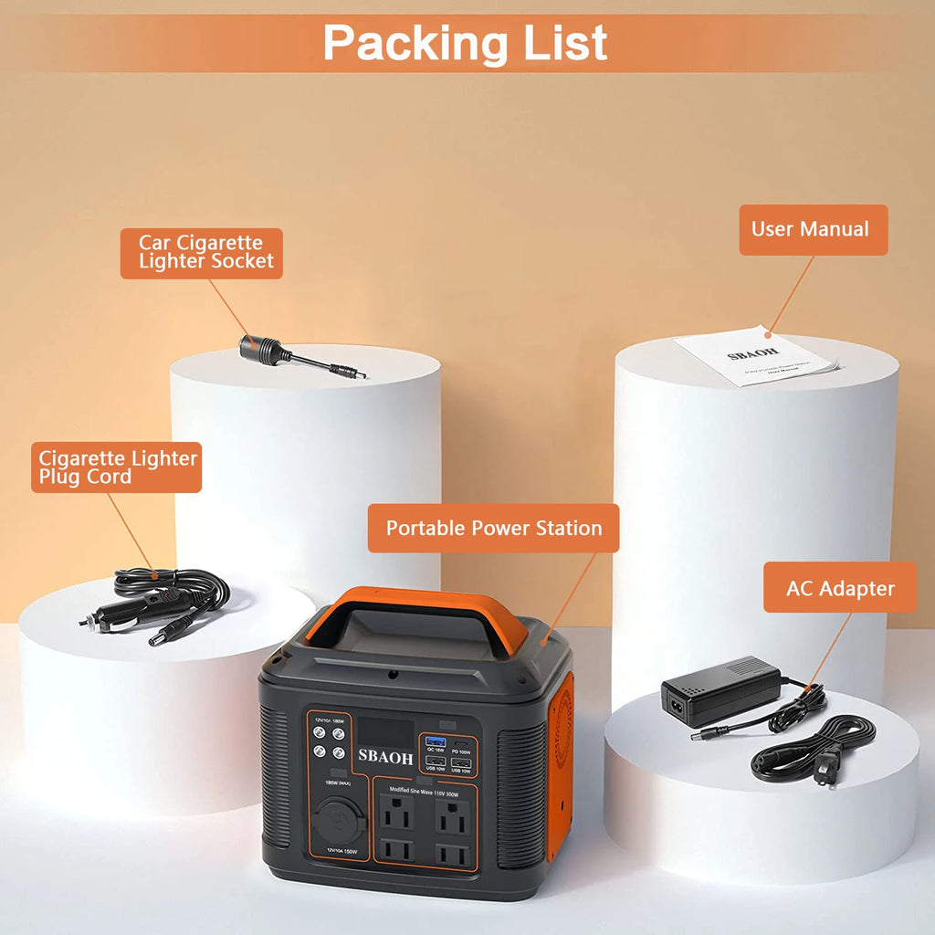 Portable power station from Your Outdoors n' More with multiple charging ports and digital display, ideal for outdoor activities.