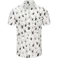 Men's Hawaiian shirt from Your Outdoors n' More featuring a vibrant tropical floral pattern and short sleeves.