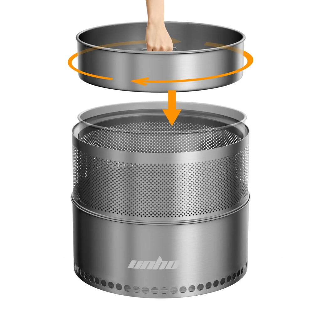 Portable Stainless Steel Wood Burning Outdoor Fireplace.