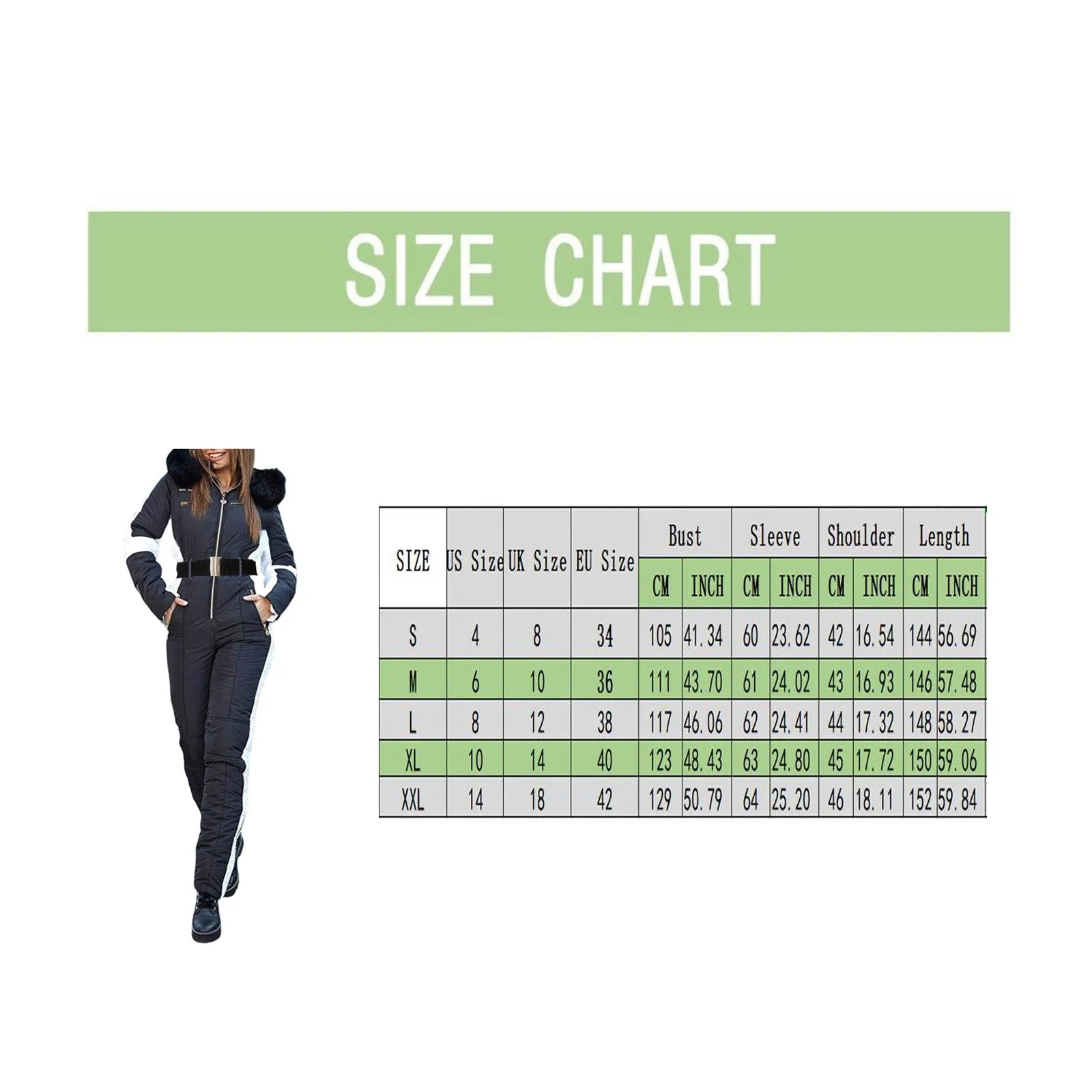 Women's Winter Outdoor Sports Jacket Jumpsuit.