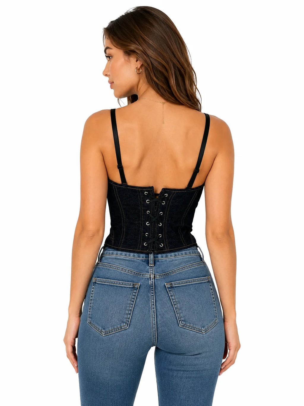 Women's Denim Corset Top.