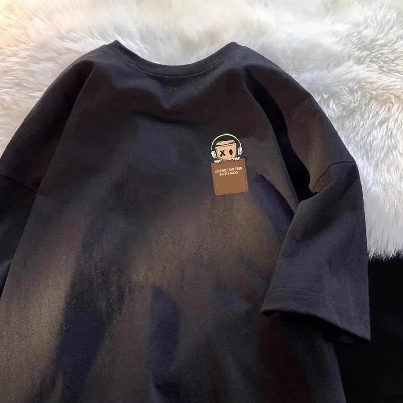 American Style Vintage Fashion Design Men's T Shirt.