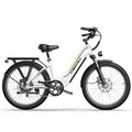 26-inch electric e-bike with 7-speed gear system from Your Outdoors n' More, showing the sleek frame and battery pack.