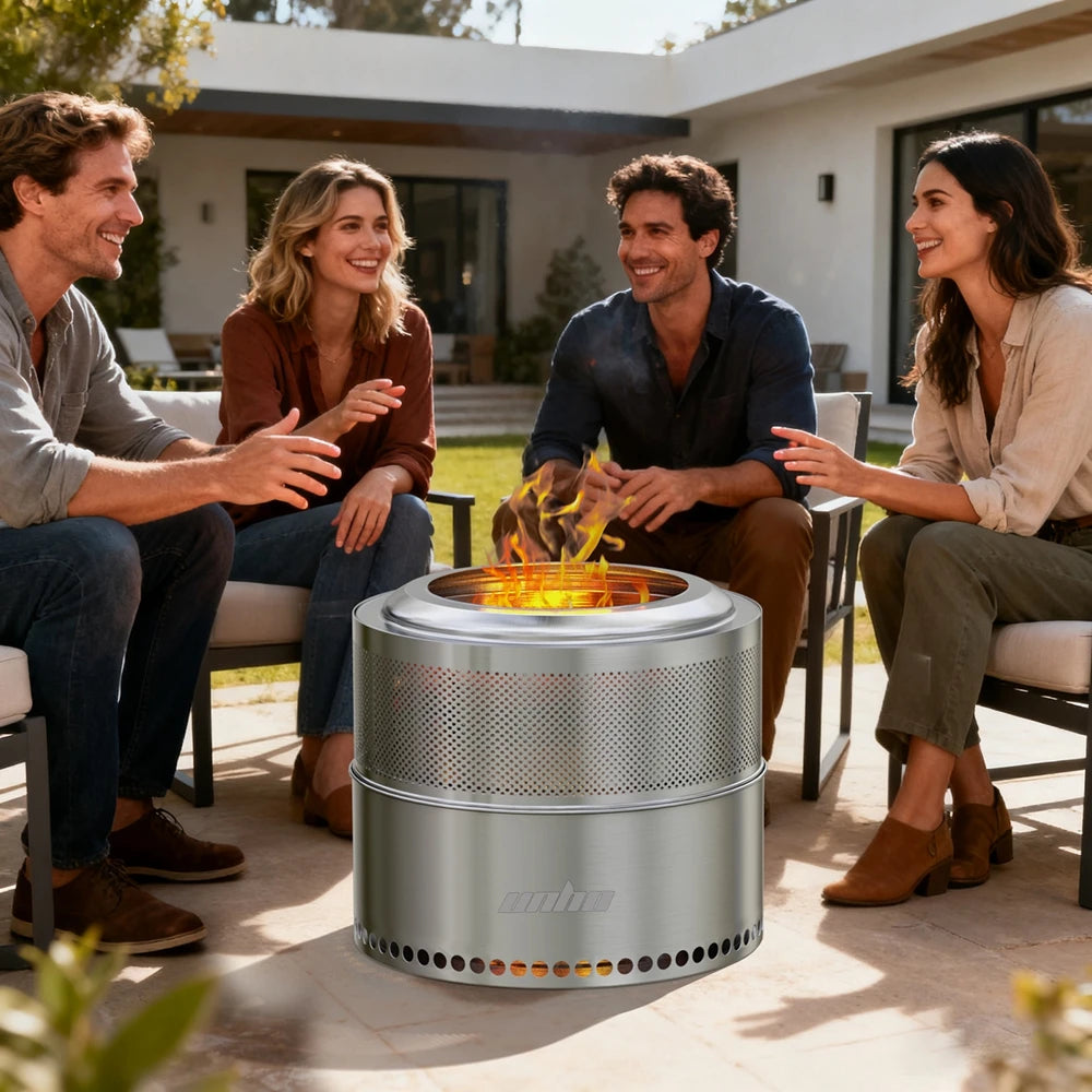 19 Inch Smokeless Fire Pit for Outdoor Wood Burning.