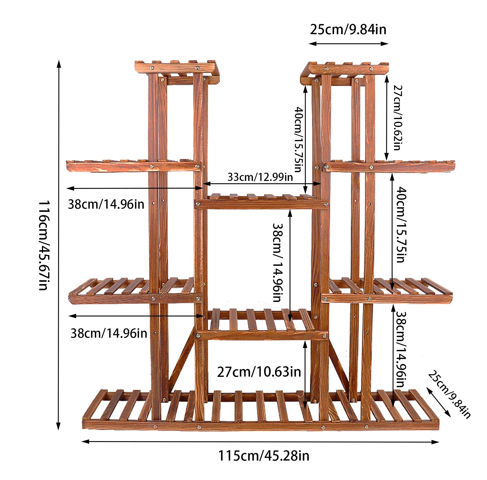 Wooden Plant Shelf.