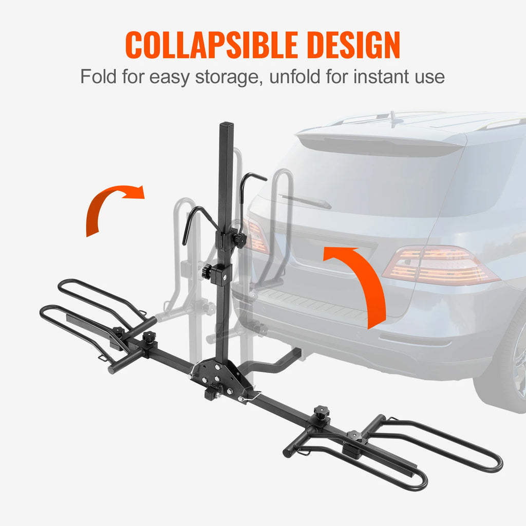 Hitch mount bike rack for 2 bikes by Your Outdoors n' More, featuring a sturdy platform and secure mounting hardware.