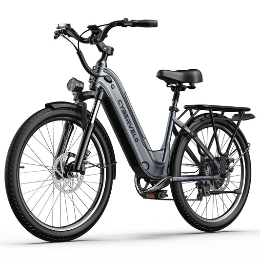 26" Electric E Bike with 7-Speeds, up to 80 Miles.