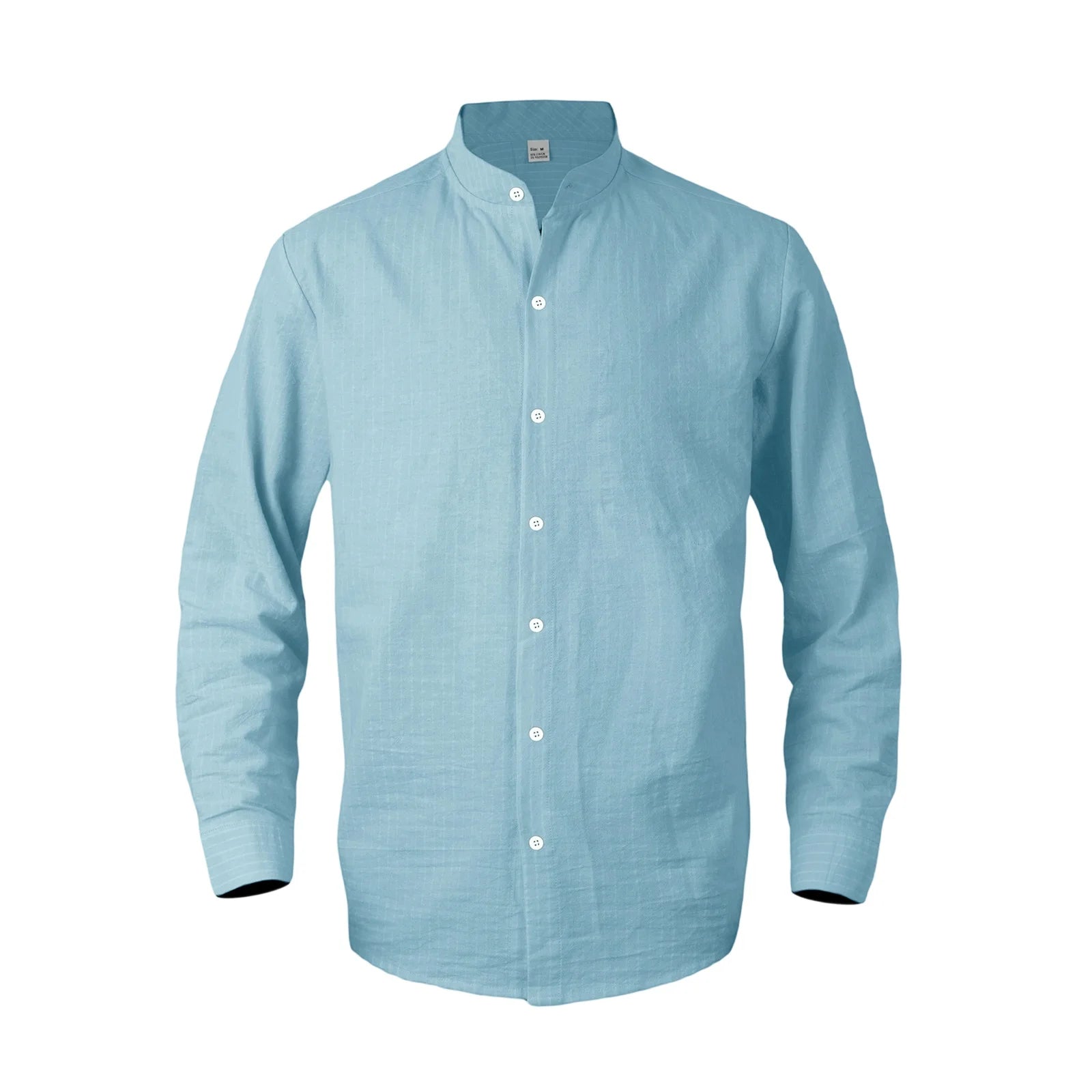 Men's fit striped solid color button-down shirt with long sleeves by Your Outdoors n' More, featuring a classic collar and casual style.