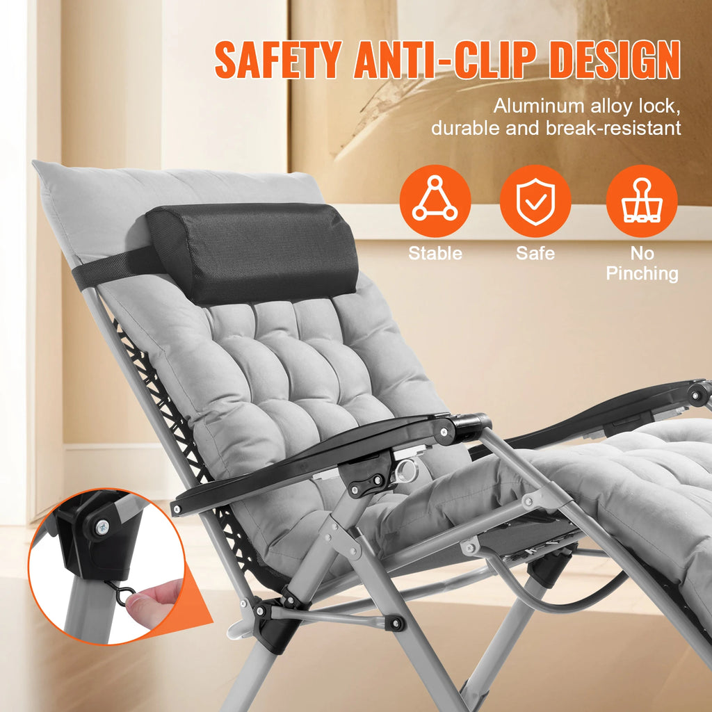 Your Outdoors n' More zero gravity chair recliner with padded armrests and adjustable reclining position, ideal for outdoor relaxation.