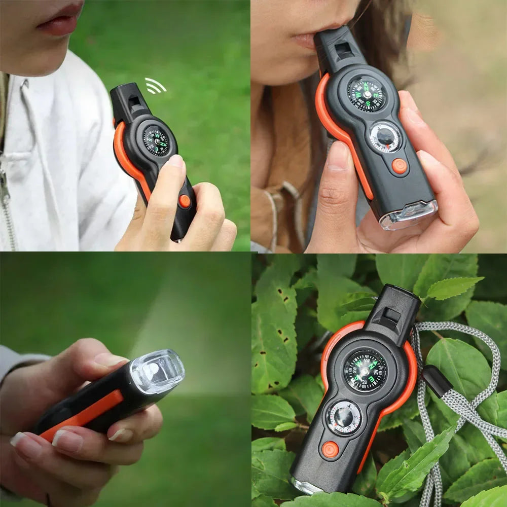 Camping, Hiking 7 in 1 Outdoor Multifunctional Survival Tool