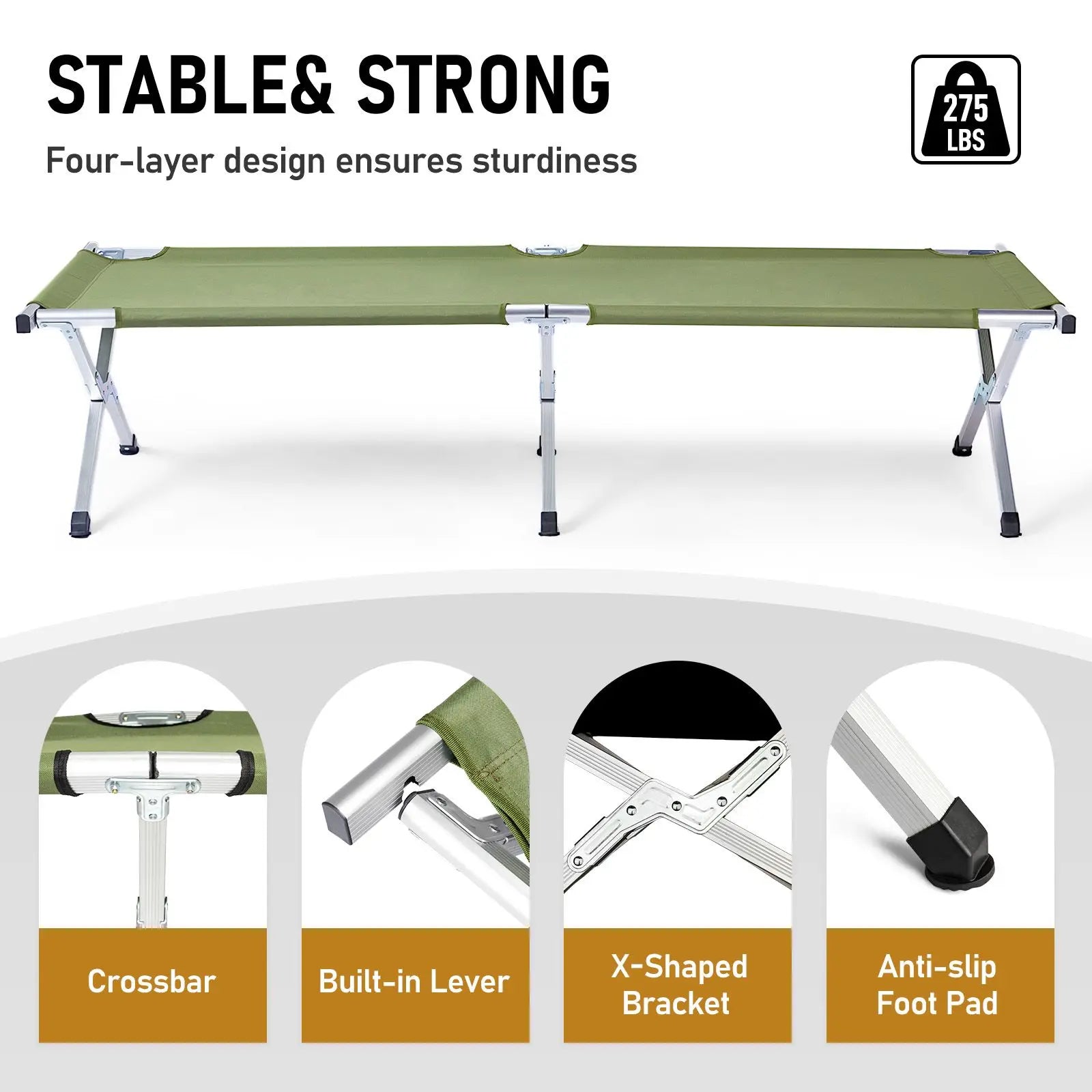 Portable Folding Camping Cot.