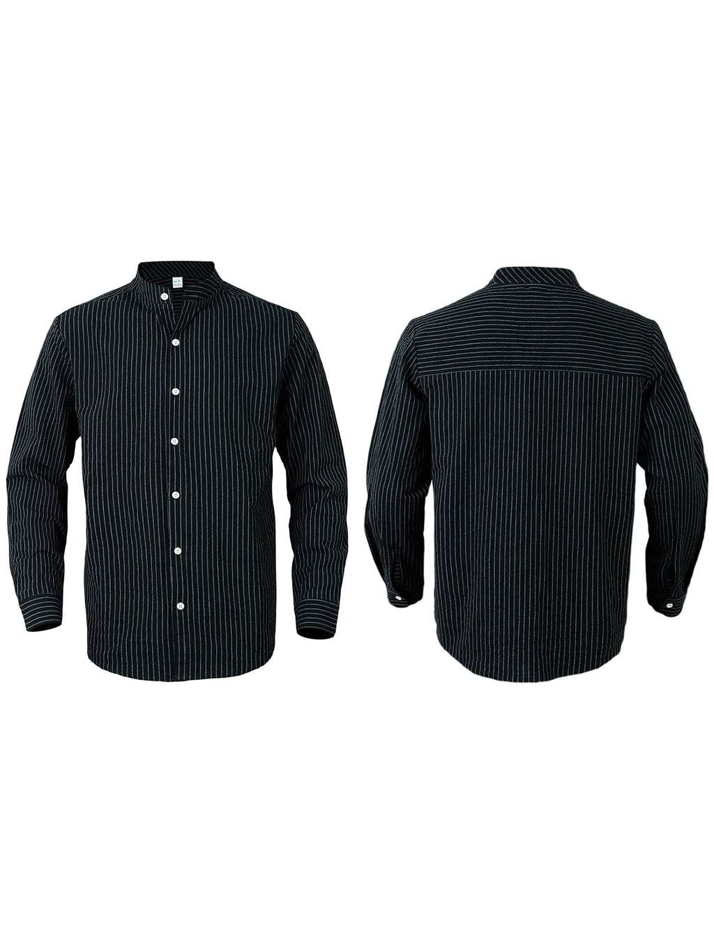 Men's fit striped solid color button-down shirt with long sleeves by Your Outdoors n' More, featuring a classic collar and casual style.