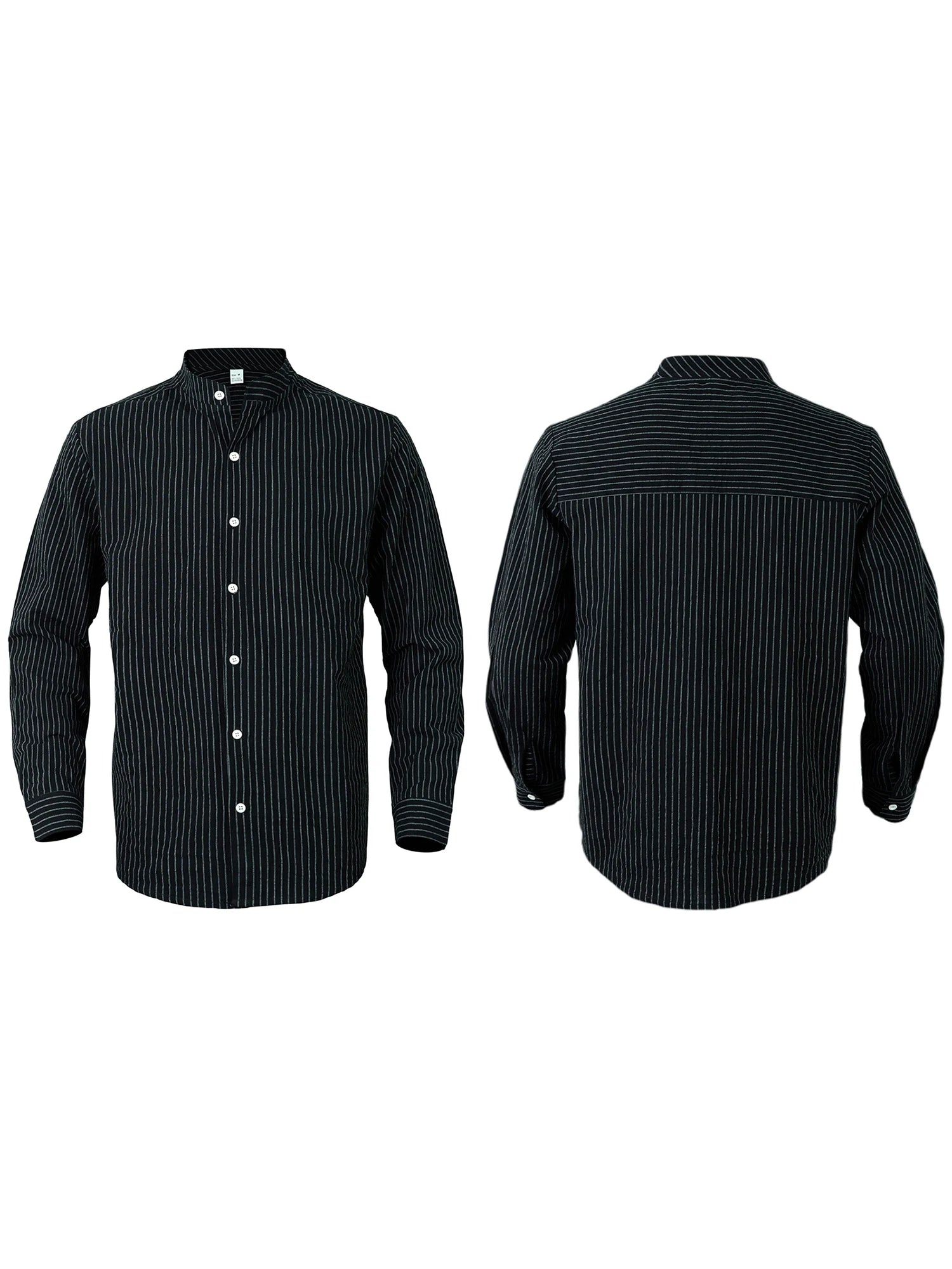 Men's fit striped solid color button-down shirt with long sleeves by Your Outdoors n' More, featuring a classic collar and casual style.