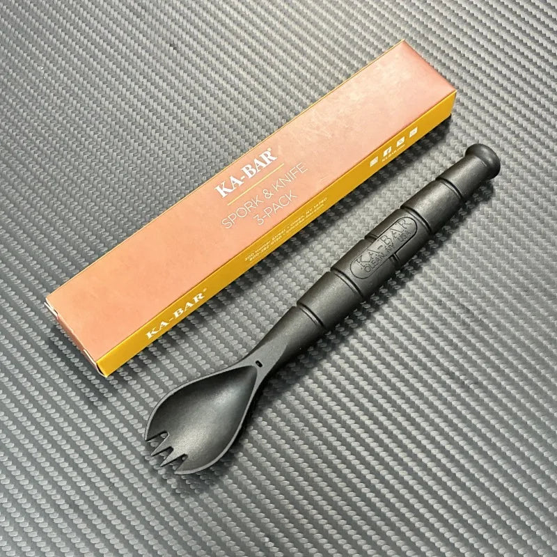 Mini cutlery set from Your Outdoors n' More, includes small fork, knife, and spoon for camping or outdoor use.