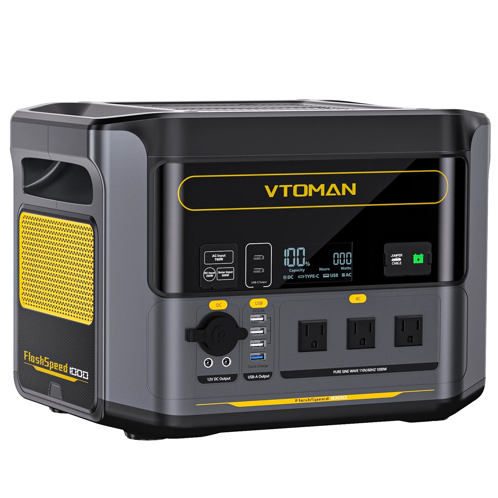Portable power station from Your Outdoors n' More with multiple charging ports and compact design for outdoor use.
